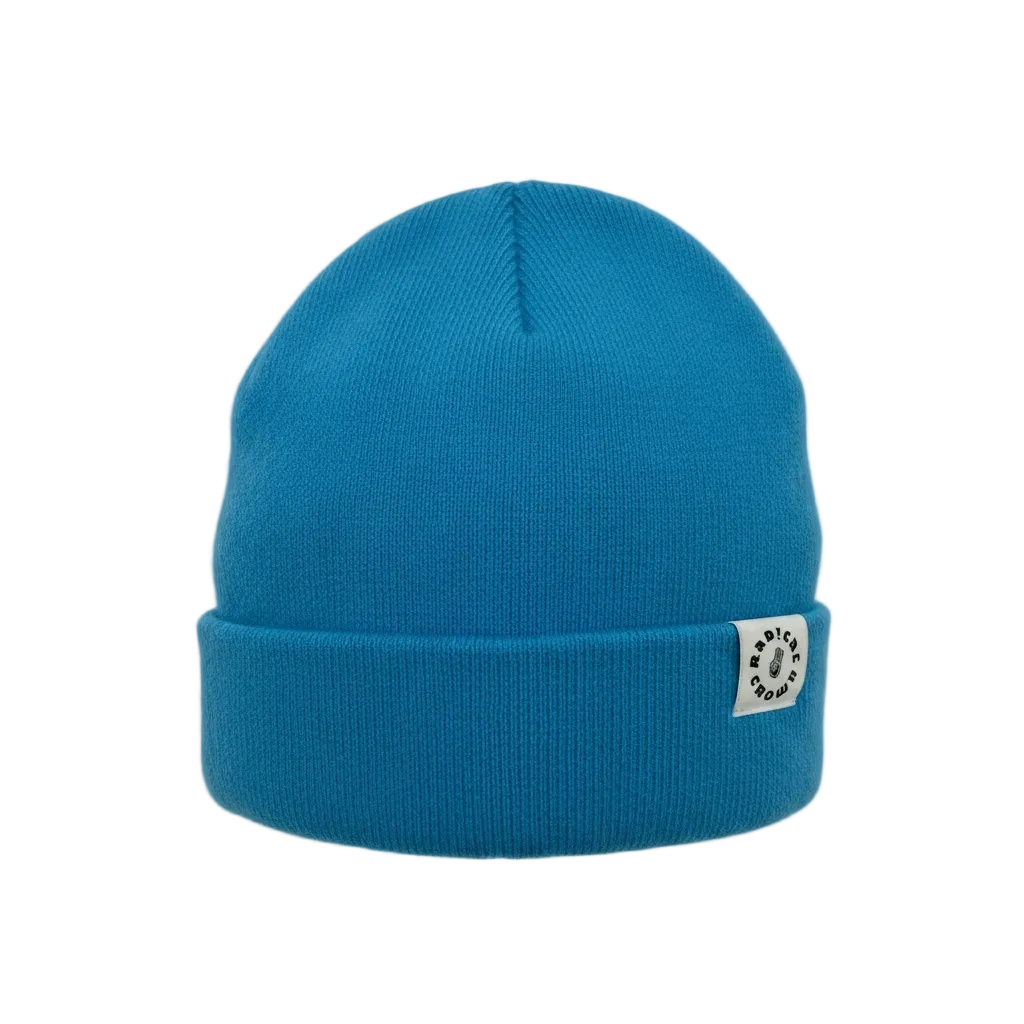 Neon Blue Satin Lined Beanie